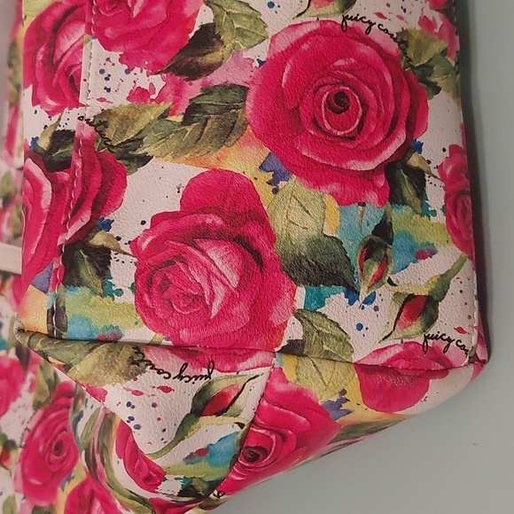 NWT JUICY COUTURE RED ROSES FLORAL TOTE - Picture 11 of 13